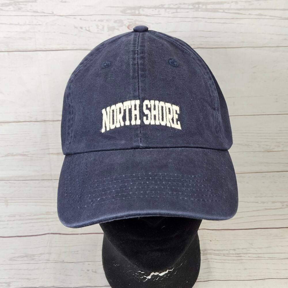NORTH SHORE Dad Hat Men's Adjustable Navy Blue Cotton Embroidered Cap